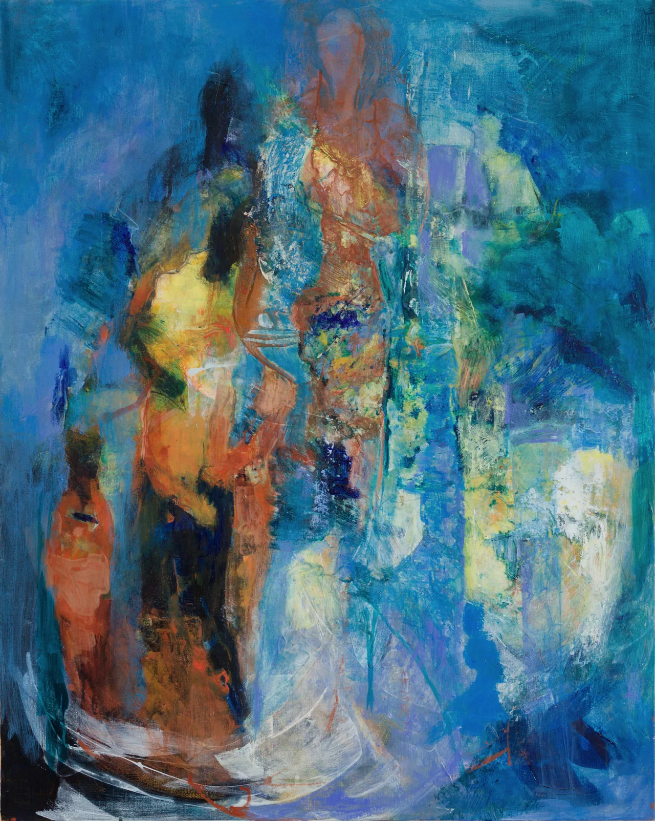 Figure dans le bleu